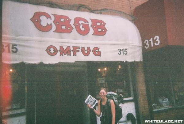 Me outside of CBGB's in July