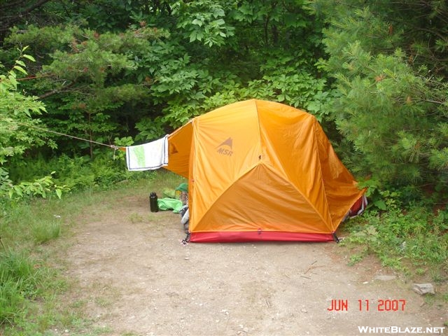 Buck and Roo campsite on Springer Mountain