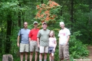 Chugger, Dad's Time, Buck Roo and Steve at Woods Hole Shelter