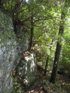 Trail past boulders