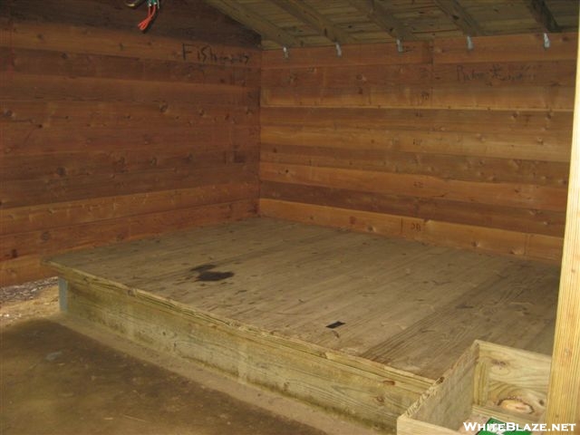 Wayah Bald Shelter Sleeping Platform