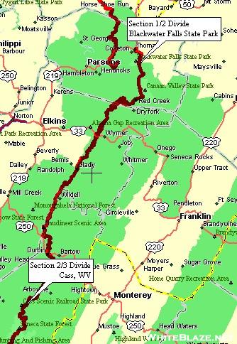 Allegheny Trail Section 2 Overview Map