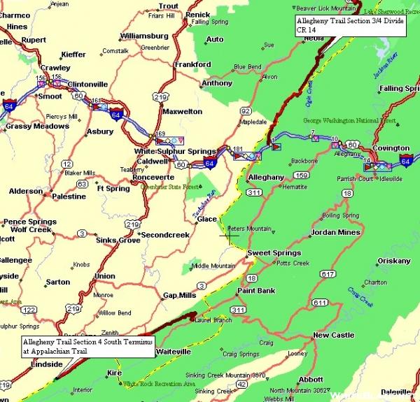 Allegheny Trail Section 4 Overview Map