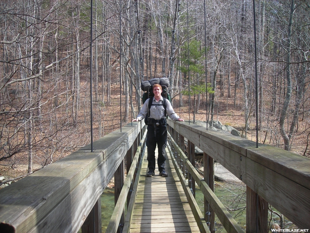 Sir Evan on the Tye River Bridge