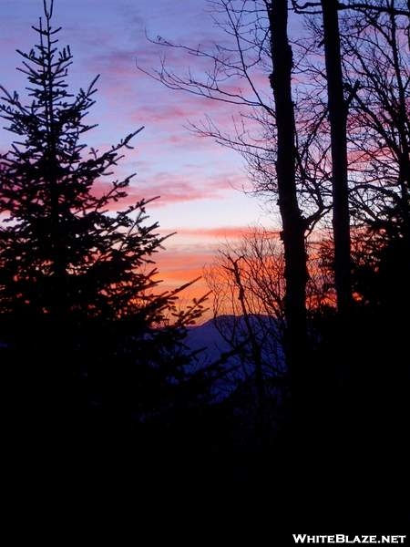 NH sunrise. Looking east from Beaver Brook Shelter