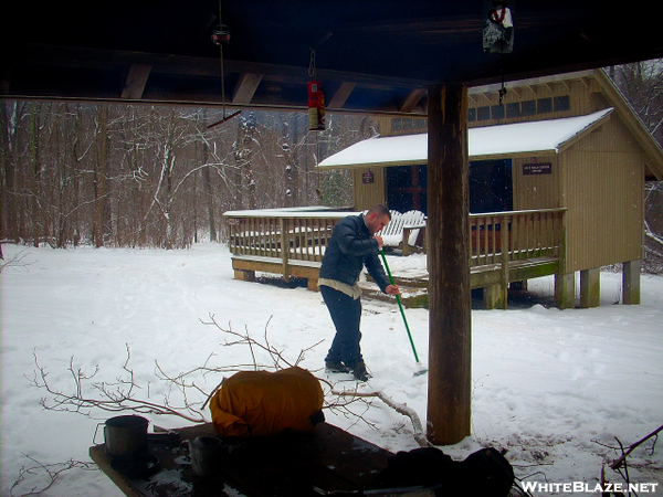 1-17-08 Clearing Snow At Jim And Molly Dent.