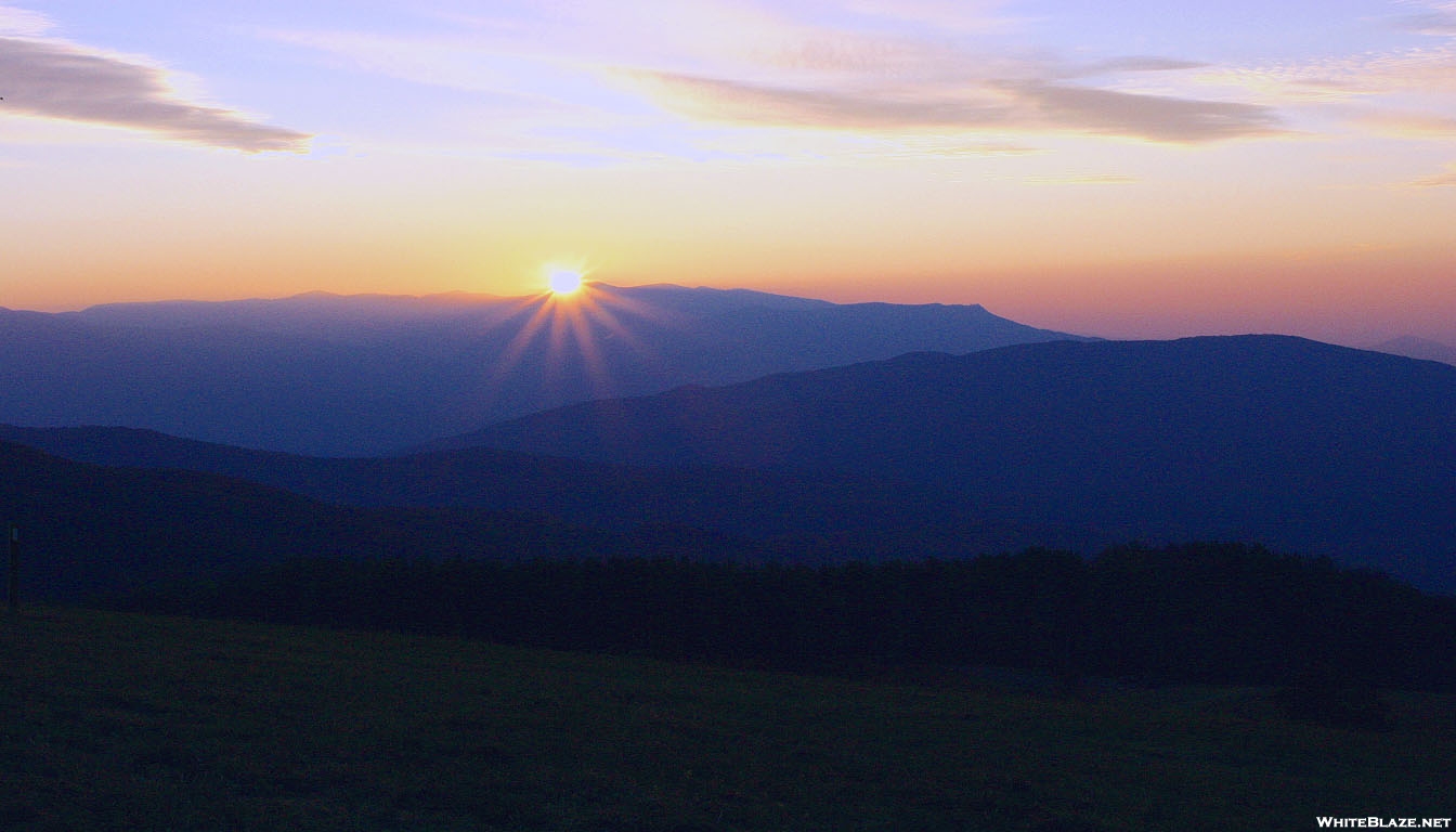 Sunset over the Smokies from Max Patch NC