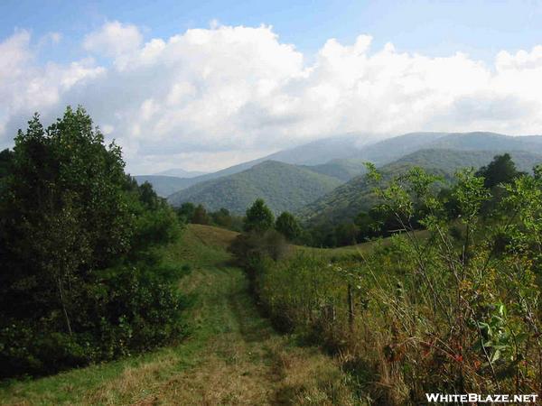 View of Big Bald NC in the clouds