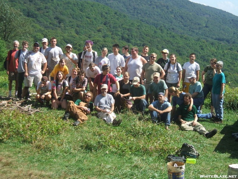 Asu '08 Trail Crew Poses For A Picture With Tehcc Maintainers @ Yellow Mtn Gap