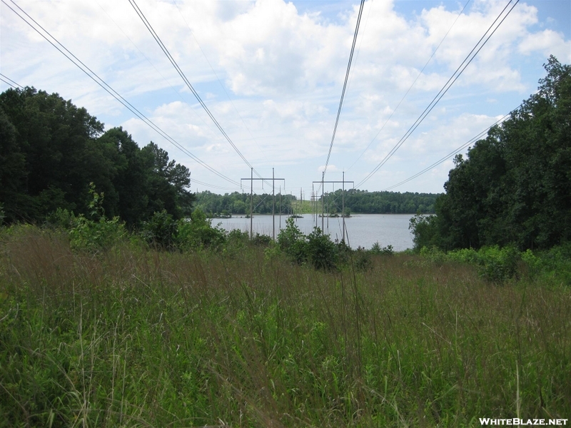 Power Line Crossing On The Mst At Falls Lake