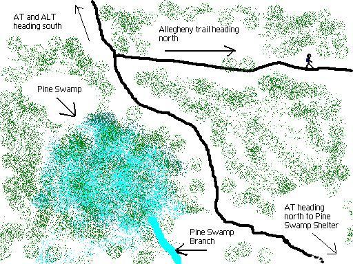 Allegheny Trail water source @ juntion of AT&ALT on Peters Mtn