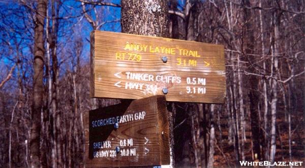 Sign at Scorched Earth Gap, Va