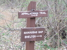 Manassas Gap Shelter Sign