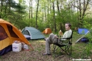 Dragon Slayer in the Tent City by Dharma in 2005 Trail Days