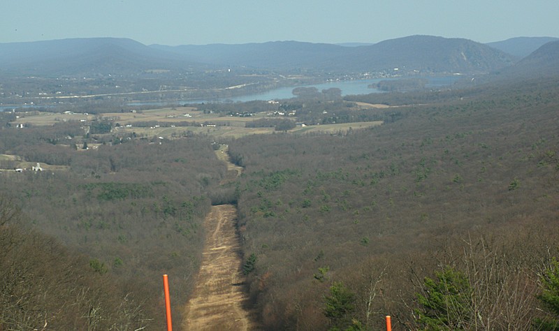 View for pipeline corrider at Cove Mountain