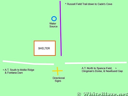 Map of Russell Field Shelter