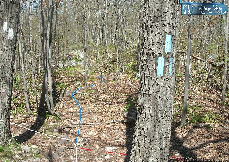 Intersection of A.T. and Village Vista Trail