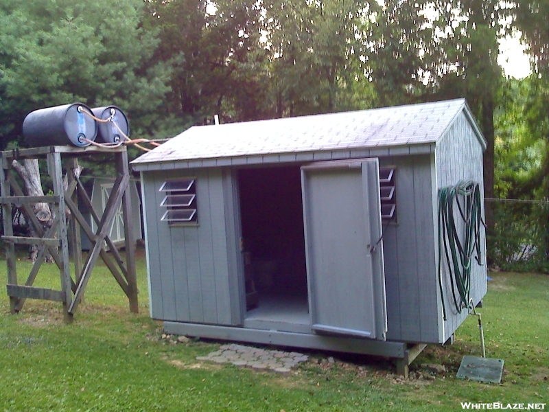 Flushable Toilet And Solar Shower, Eckville Shelter 08-23-08