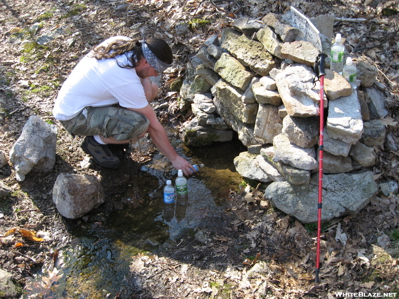 Myself Getting Water At Pocohontas Spring In Pa ..