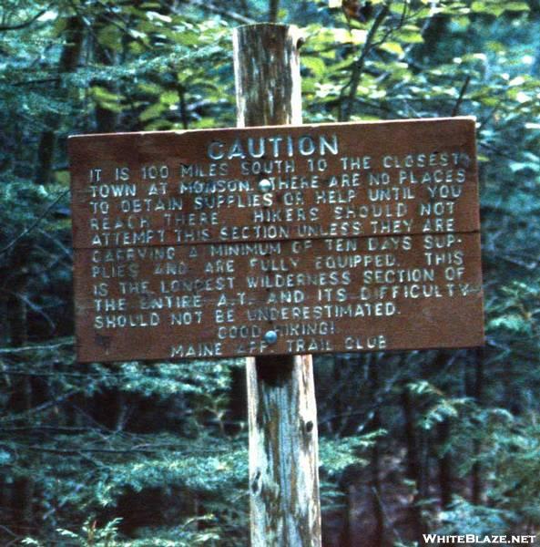 Sign at north end of 100-mile 