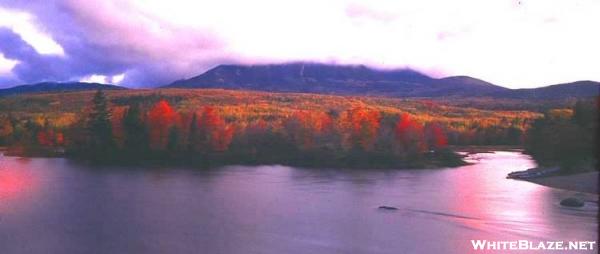 Fall shot toward Katahdin from Abol Bridge