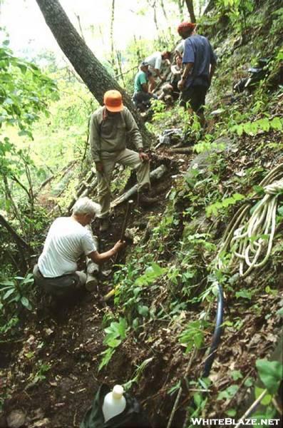 Bob Peoples doing trail work