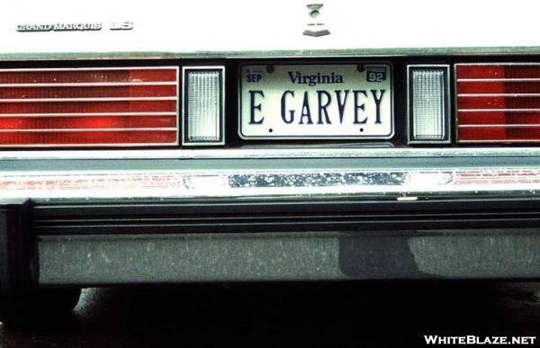 Ed Garvey's license plate