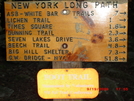 Long Path Sign On The At In Harriman State Park by Chenango in Trail & Blazes in New Jersey & New York