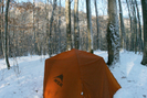 Worlds End State Park Setup In The Snow by hutnons in Tent camping