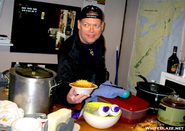 Survivor Dave Serving Up His Awesome Chili And Strawberry Shortcake At Neel Gap (2-28-08)