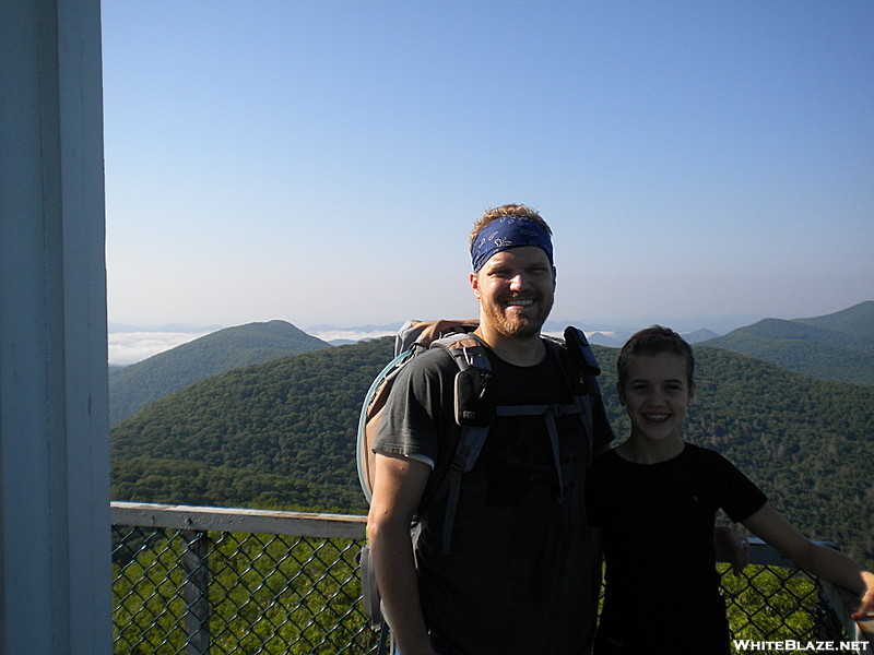 Albert mountain with my daughter Wonder Woman