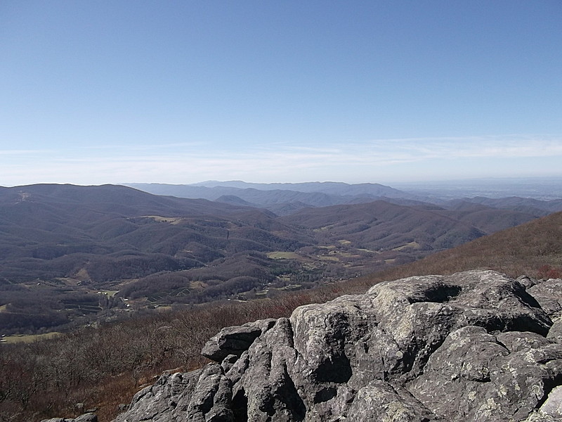 Looking off of Buzzard rock