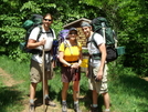 Mom and her boys by Bear Cables in Section Hikers