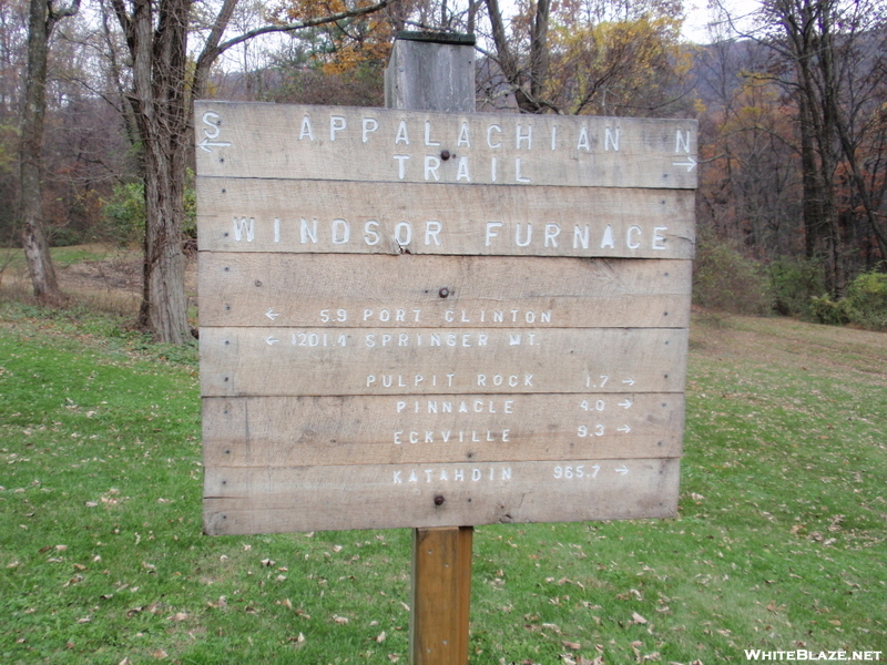 Appalachian Trail Sign At Windsor Furnace