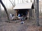 Hawk Mtn Shelter by Shooting Star in Trail & Blazes in Georgia