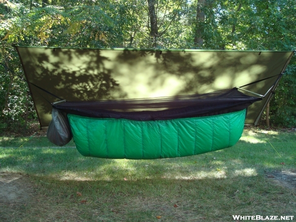 JRB Bear Mountain Bridge Hammock, Hudson River Down Under Quilt, & 11 x 10 Cat Tarp