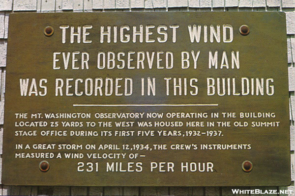 Wind Sign At The Top Of Mt. Washington, Nh