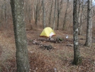 Setting Up Camp Near Rock Spring Top.