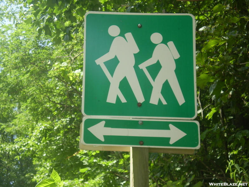 Hiker Crossing Near Neels Gap