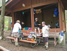 2009-0503d Slacka$$ & Kiwi Couple At Low Gap Shelter by Highway Man in Low Gap Shelter