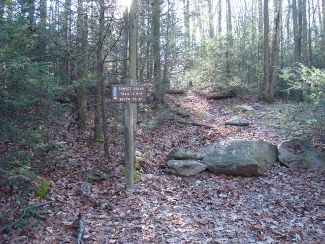 A.T. Junction With Sunset Rocks Trail, PA, 11/25/11