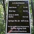 Brand New Trail Sign Just South of Fox Gap, PA 191