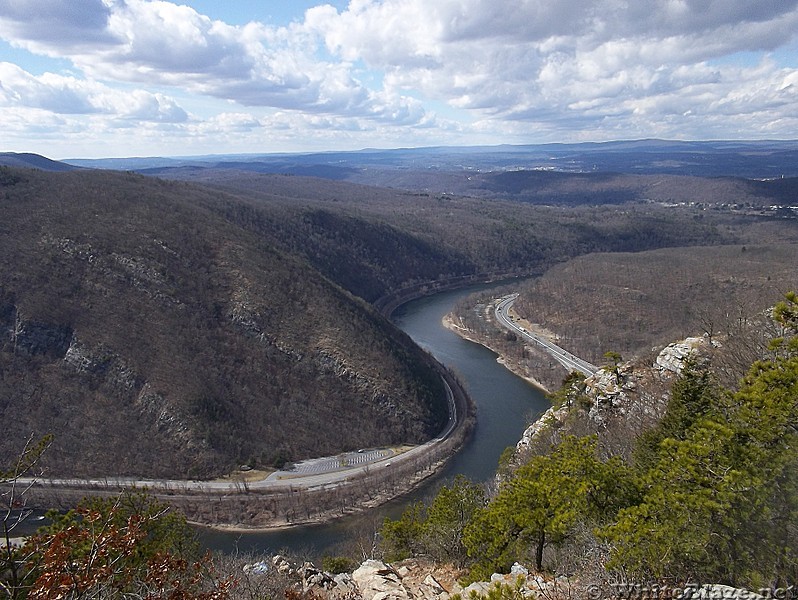 View Of Delaware Wap Gap from Mount Tammany (1,549 feet) in New Jersey