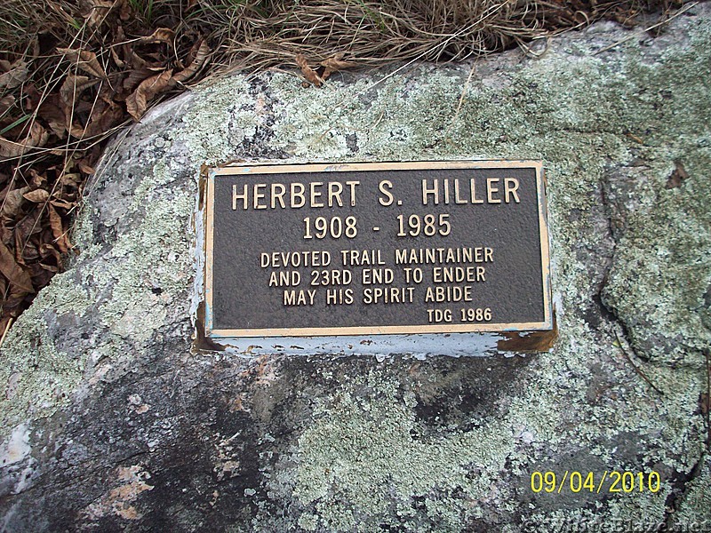 Herbert S. Hiller (1908-1985) Plaque Along the AT in New Jersey