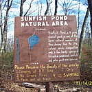 Sunfish Pond Sign in New Jersey