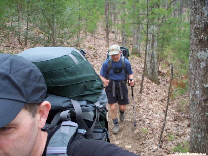 Blue & Stubble Hiking To Hawk Mtn Shelter