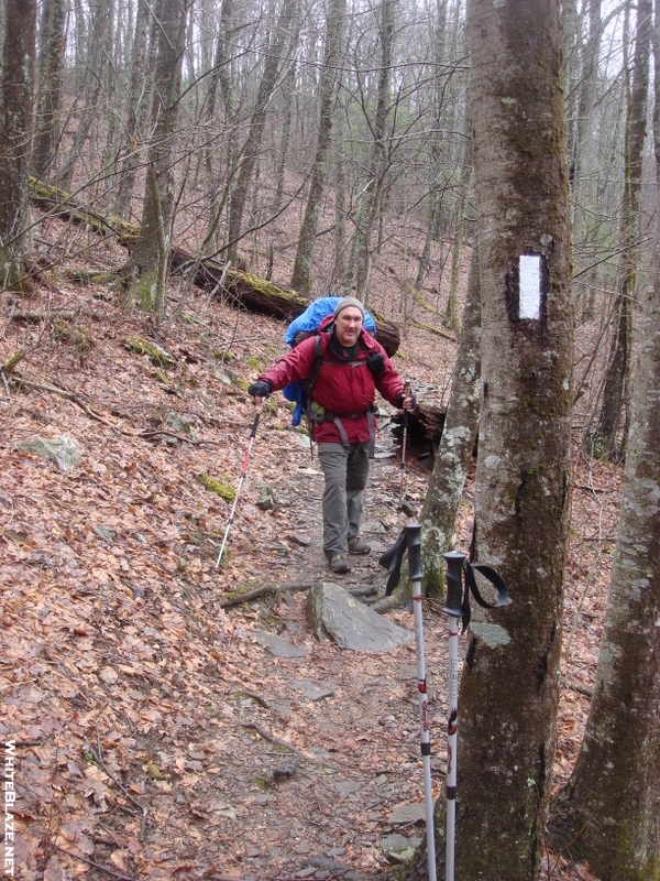 0091 2010.03.13 Matt On Trail Leading To Rocky Knob