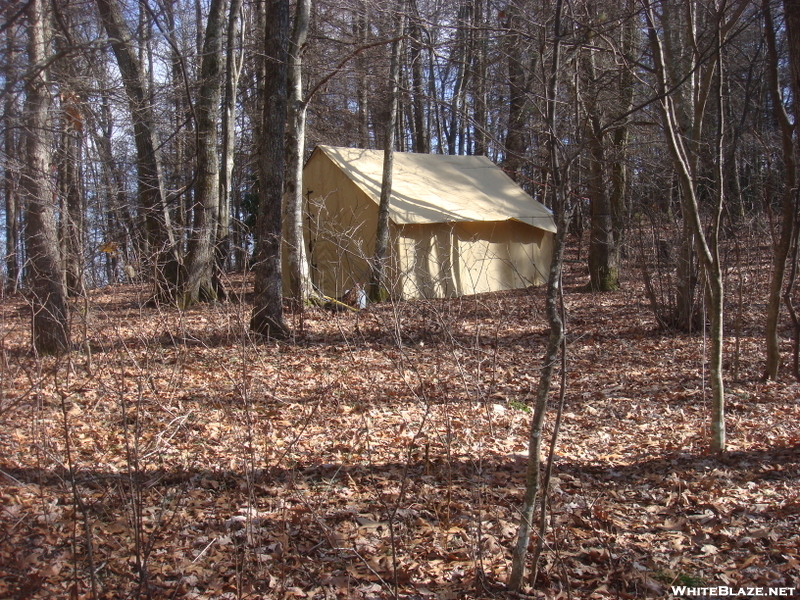 0190 2010.11.20 Trail Angel Tent At Burningtown Gap