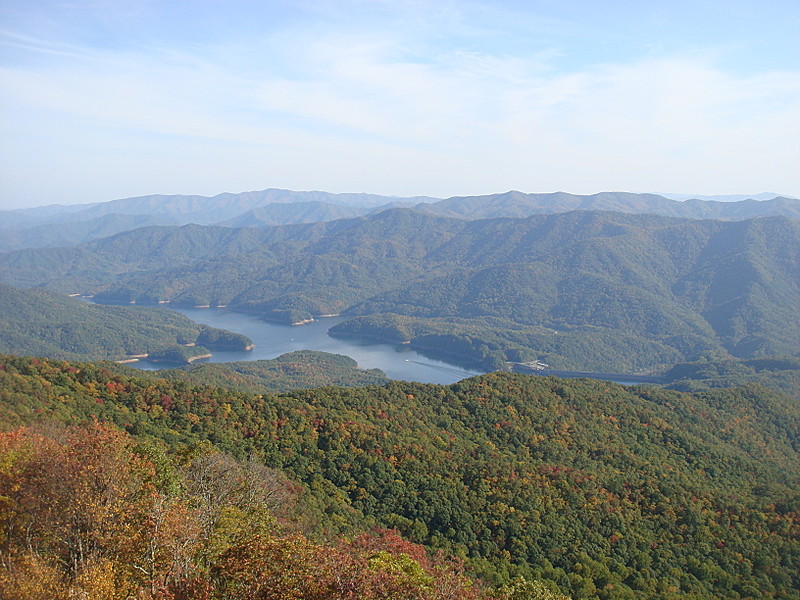 0291 2011.10.08 View of Fontana Lake From Shuckstack Fire Tower