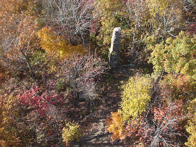 0292 2011.10.08 View Of Cistern and Chimney Below Shuckstack Fire Tower